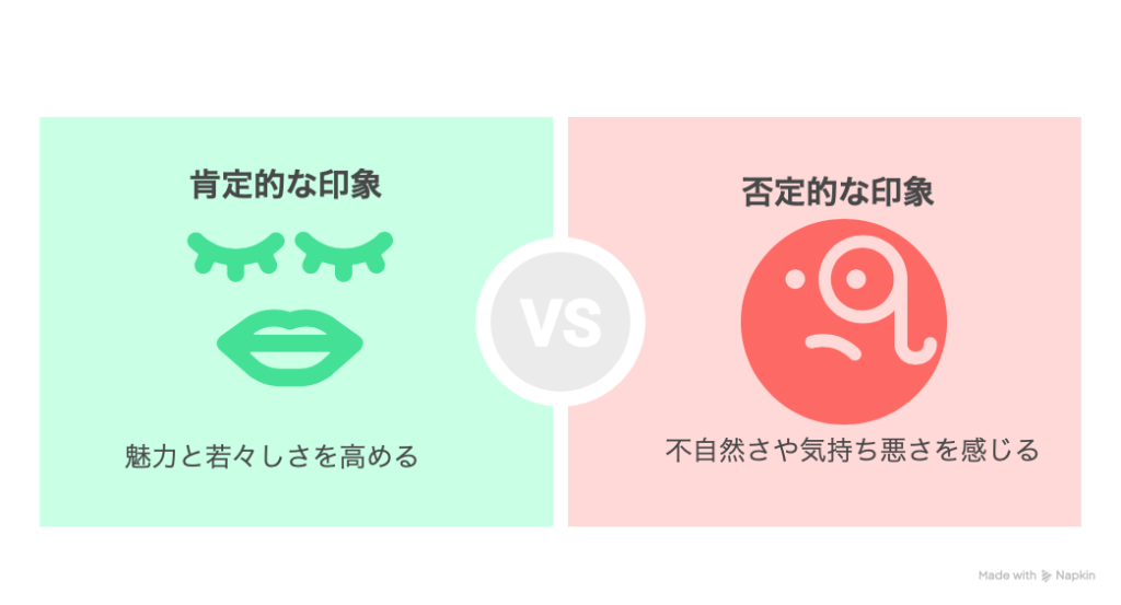 まつ毛が長い男性の印象