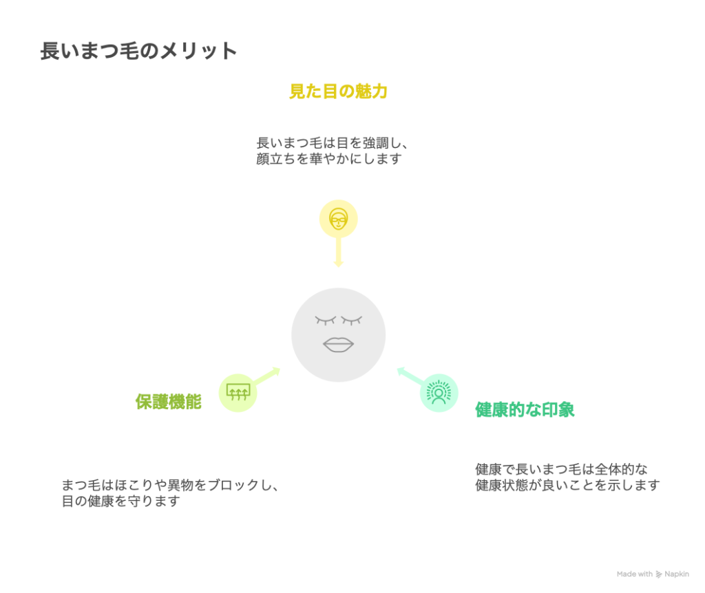 長いまつ毛のメリット