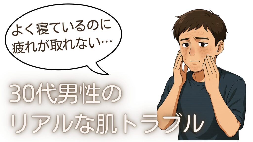 【体験談】30代男性の主な肌トラブルとスキンケアのきっかけ