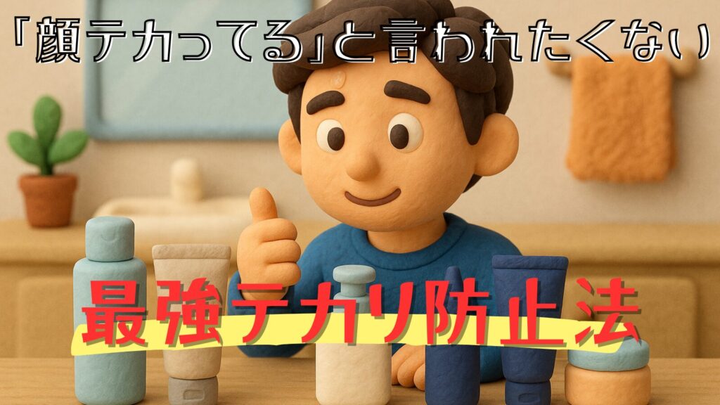 顔　テカリ　メンズ